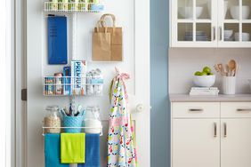 Back of door storage in kitchen