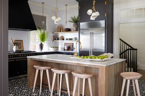 black kitchen cabinetry