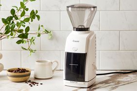 Coffee grinder on kitchen counter