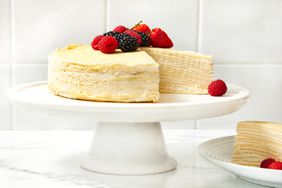 Lavender Lemon Crepe Cake