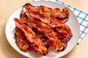 cooked bacon on plate