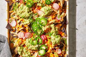 Chicken Nachos with Wasabi Guacamole