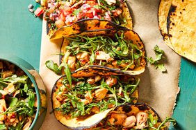 Chipotle, Jackfruit, and Arugula Tacos