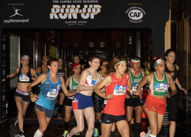 Empire State Building Run-Up women begin their race
