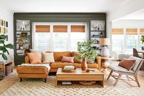 living room with white textured rug