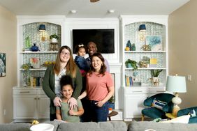 People standing in living room