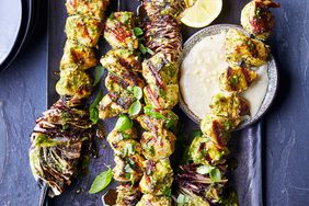 Pesto Chicken and Radiccio Skewers