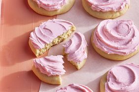 Copycat sugar cookies with pink frosting