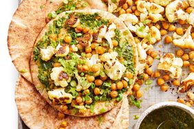 Roasted Cauliflower & Chickpeas with Chimichurri