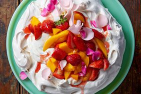 Strawberry Mango Rose Pavlova