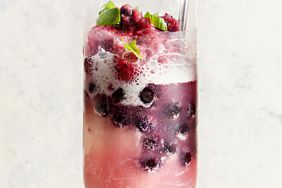 Sparkling Rose Blueberry Floats