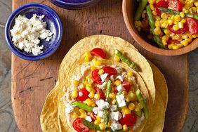 Veggie Tostadas with Cauliflower Mash