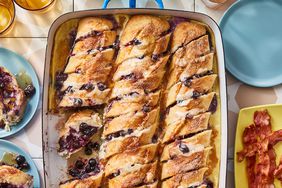 Blueberry and Mascarpone-Stuffed French Toast Casserole