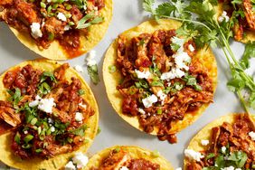 Chicken mole tostadas