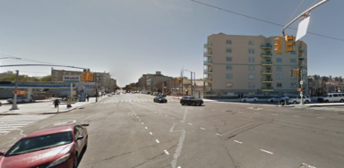 The intersection of Guider Avenue and Coney Island Avenue, where the motorcyclist crashed.